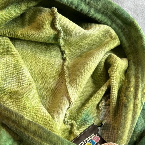 🎉HOST PICK🎉NWOT Big Bud Press Hand-Painted Sweats Hoodie Green Moss Unisex - Picture 6 of 13